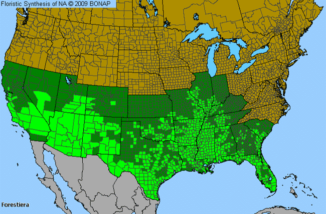 Allergies By County Map For Swamp-Privet