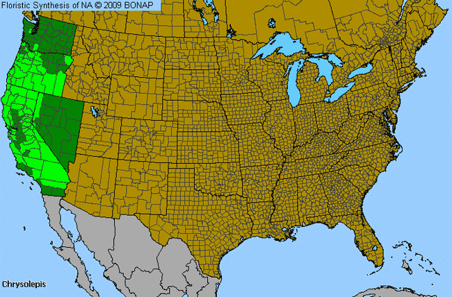 Allergies By County Map For Chinkapin