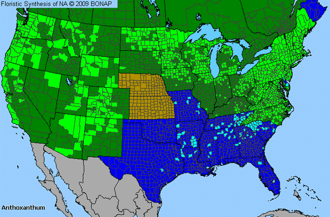 Allergies By County Map For Sweet Vernal Grass