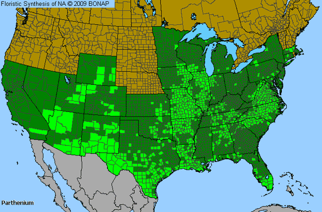 Allergies By County Map For Feverfew