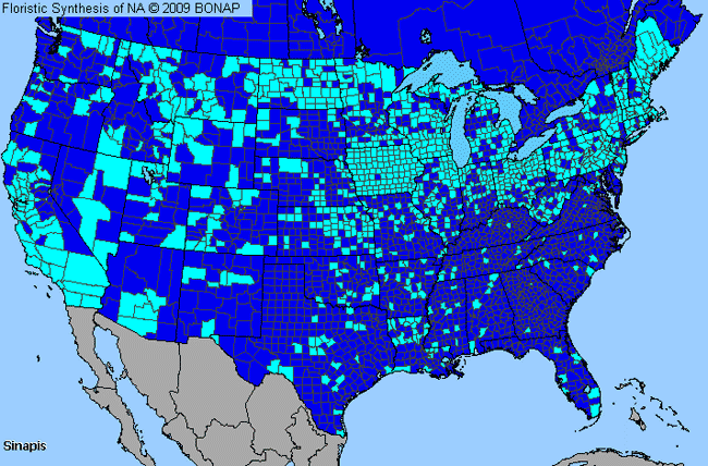 Allergies By County Map For White-Mustard