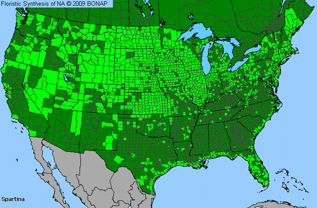 Allergies By County Map For Cord Grass