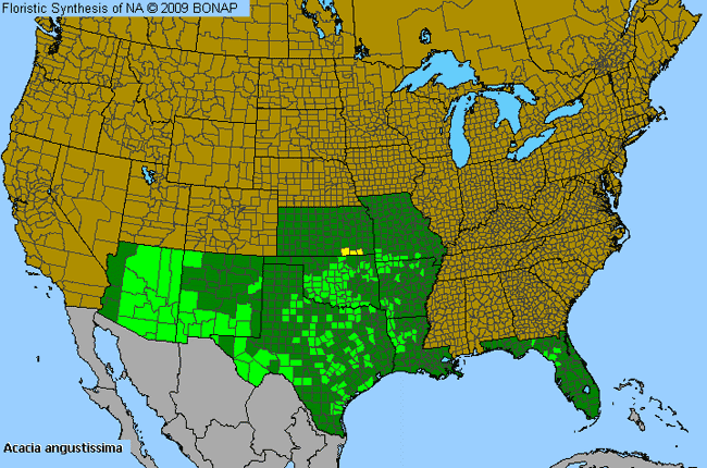 Allergies By County Map For Prairie Wattle