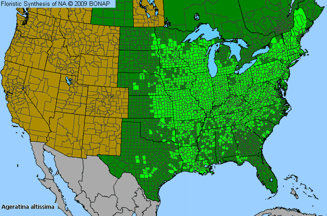 Allergies By County Map For White Snakeroot