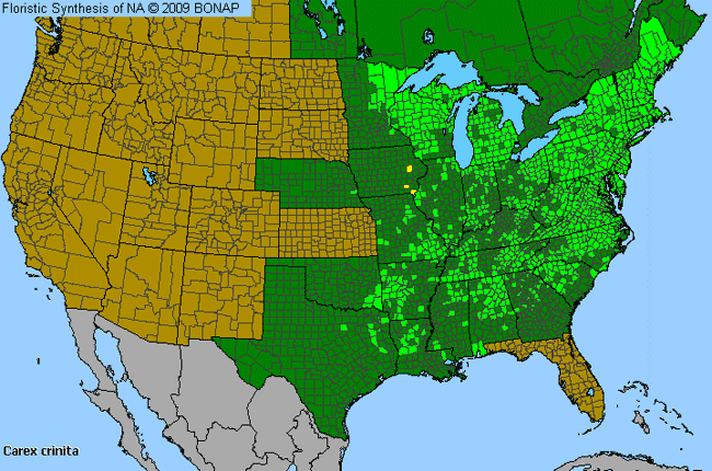 Allergies By County Map For Fringed Sedge