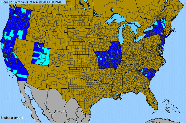 Allergies By County Map For Sheep Fescue