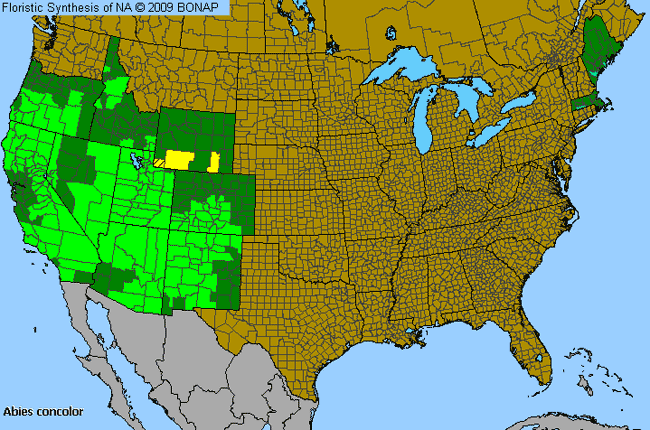 Allergies By County Map For White Fir