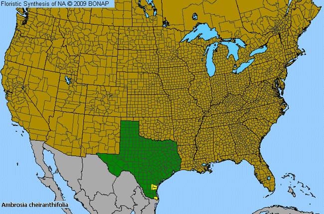 Allergies By County Map For Rio Grande Ragweed
